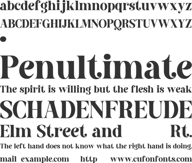 BOGENT font preview