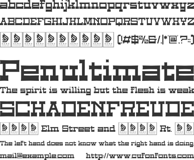 Outlaw Saga font preview