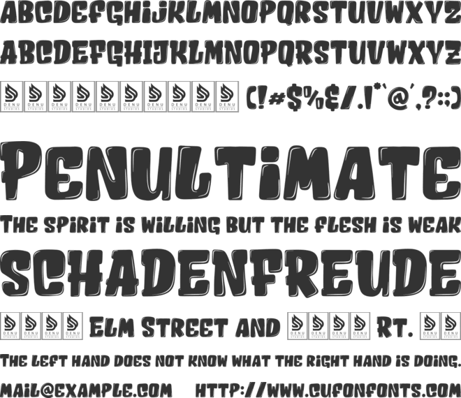 Chubby Cheeks font preview