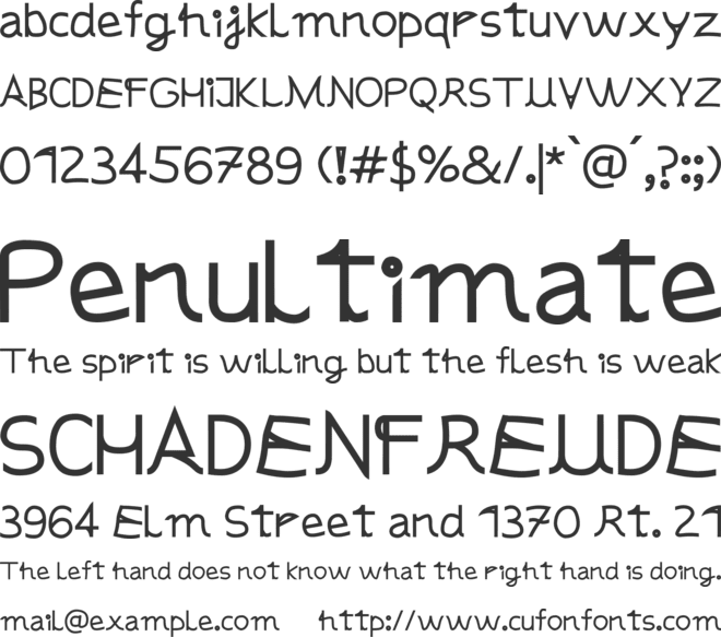 Alanesiana Unicode font preview