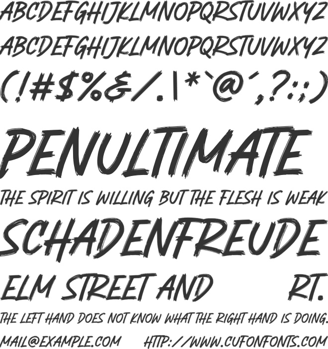 Dragnoss font preview
