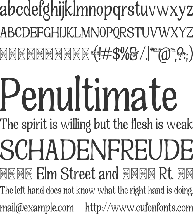 Quedami font preview