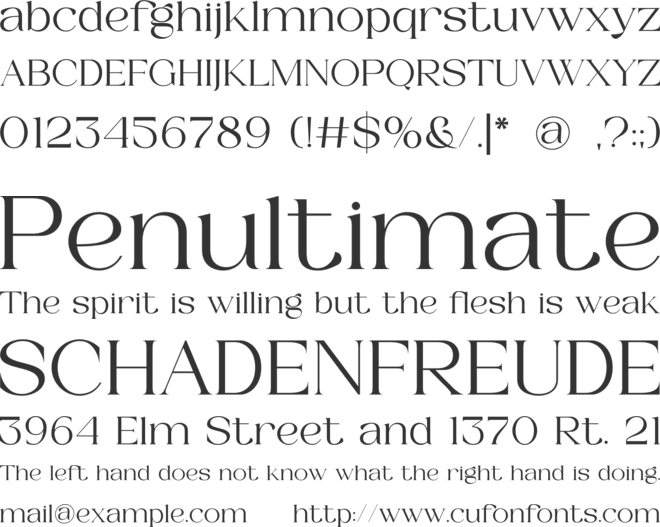 Hollaine font preview