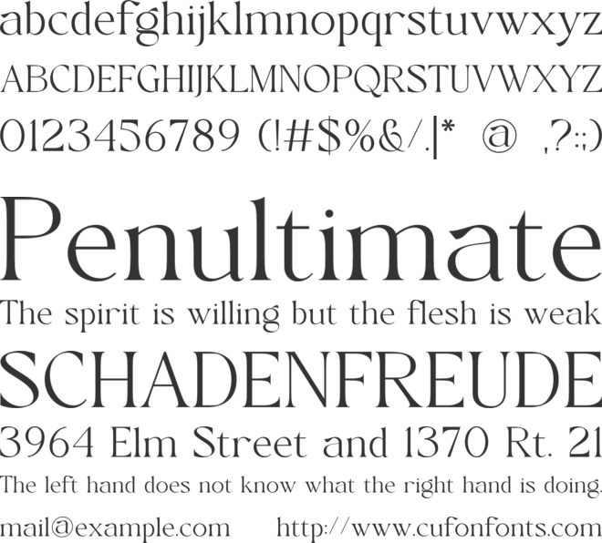 Aresto font preview