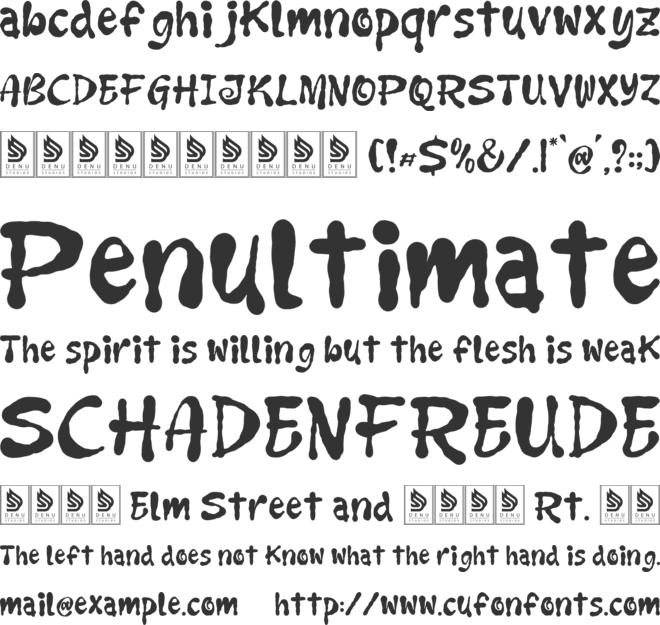 Faulty Scribble font preview