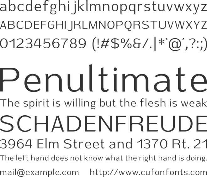 Dareva Trial font preview