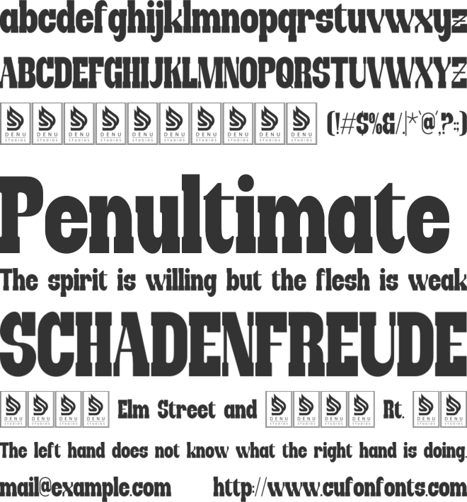 Stunco font preview