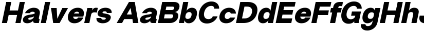 Halvers font