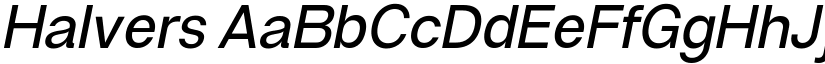 Halvers font