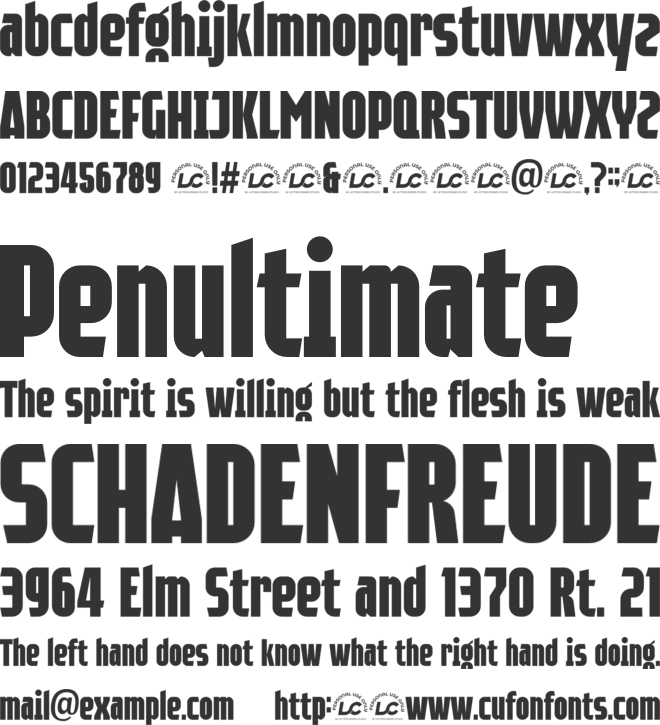 Defensive Midfielder font preview