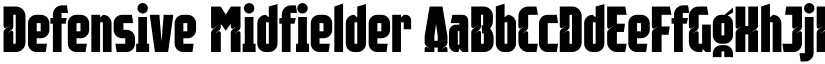 Defensive Midfielder font