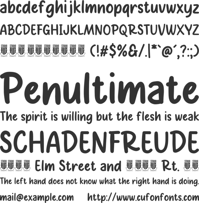 School Good font preview