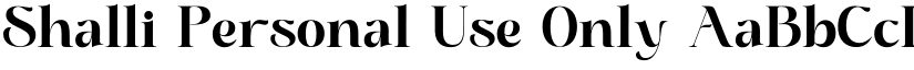 Shalli Personal Use Only font download