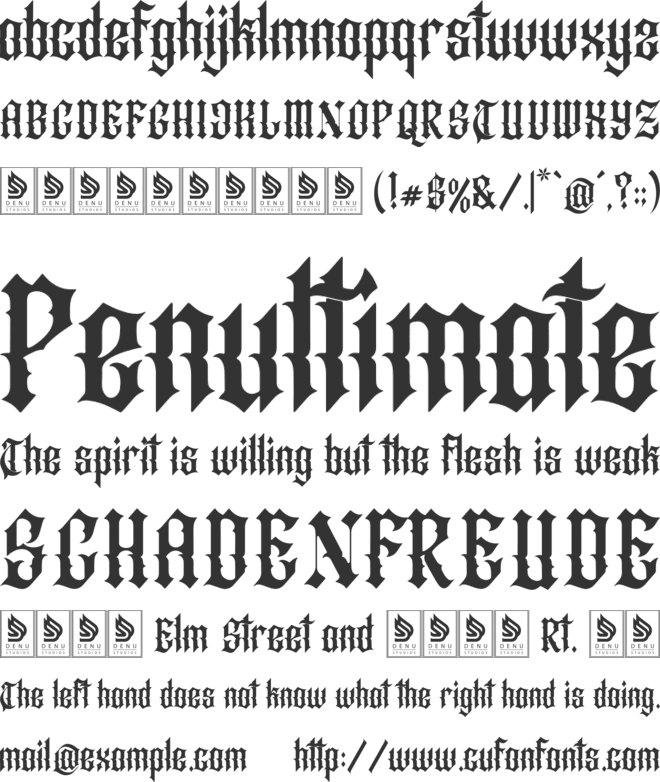 Dork Neytal font preview