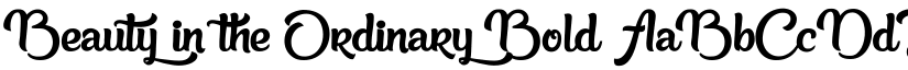Beauty in the Ordinary Bold font