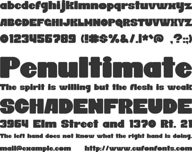Tabode font preview