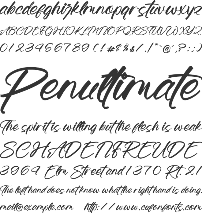 Honestlife font preview