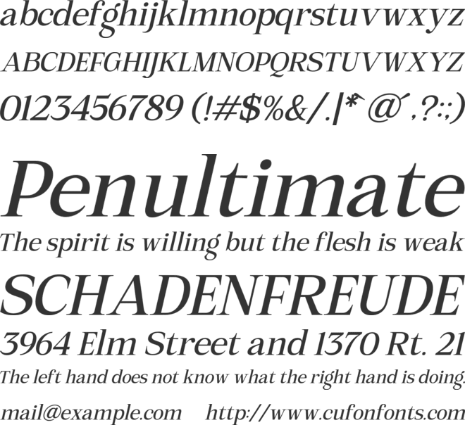 Mount Sagilite font preview