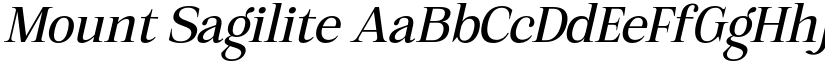 Mount Sagilite font download