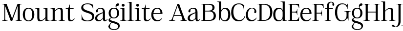 Mount Sagilite font