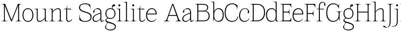 Mount Sagilite font