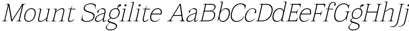 Mount Sagilite font