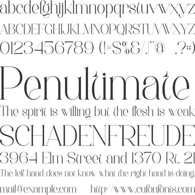 Mattegi font preview