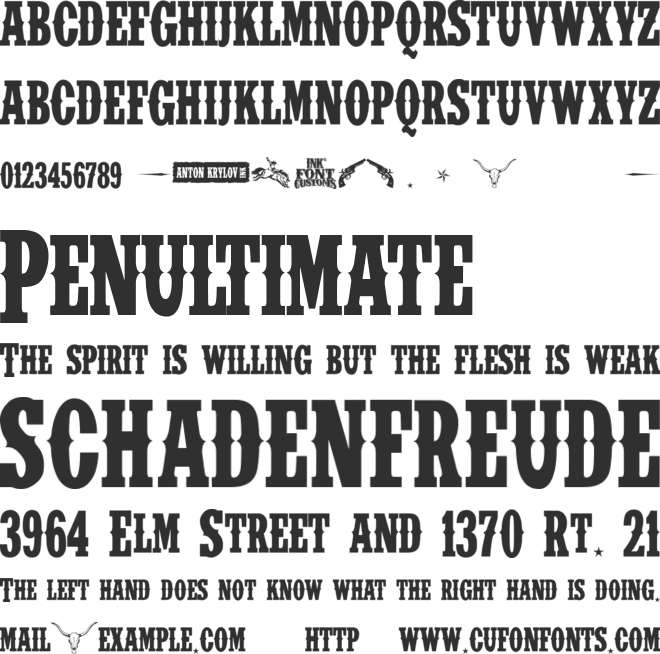 IFC Insane Rodeo font preview