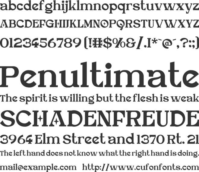 Veloura font preview