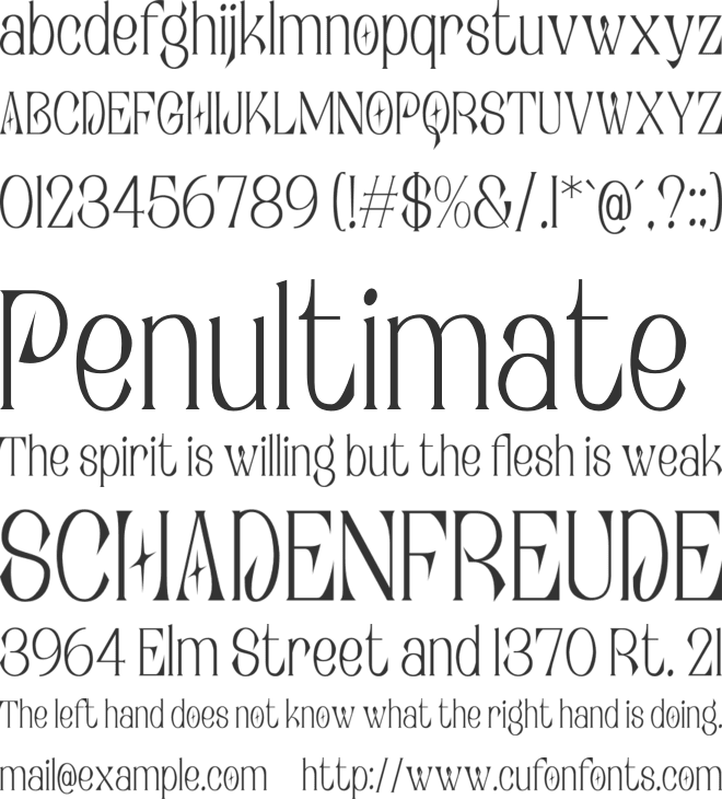 Rosetaen font preview