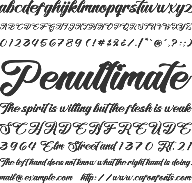 Slangtury Bohemis font preview