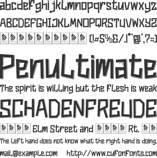 Rumble Block font preview