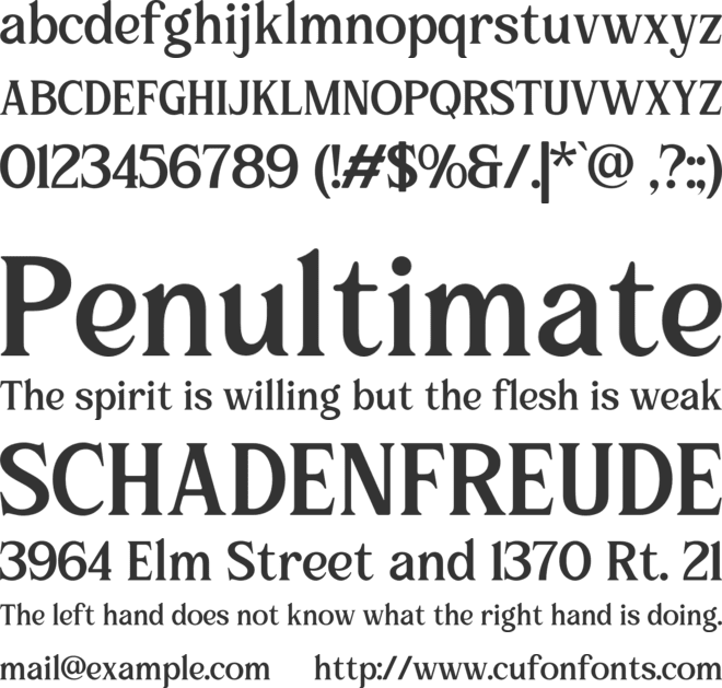 Laghino font preview