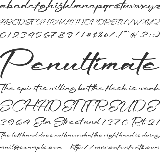 Sweet Allgore font preview