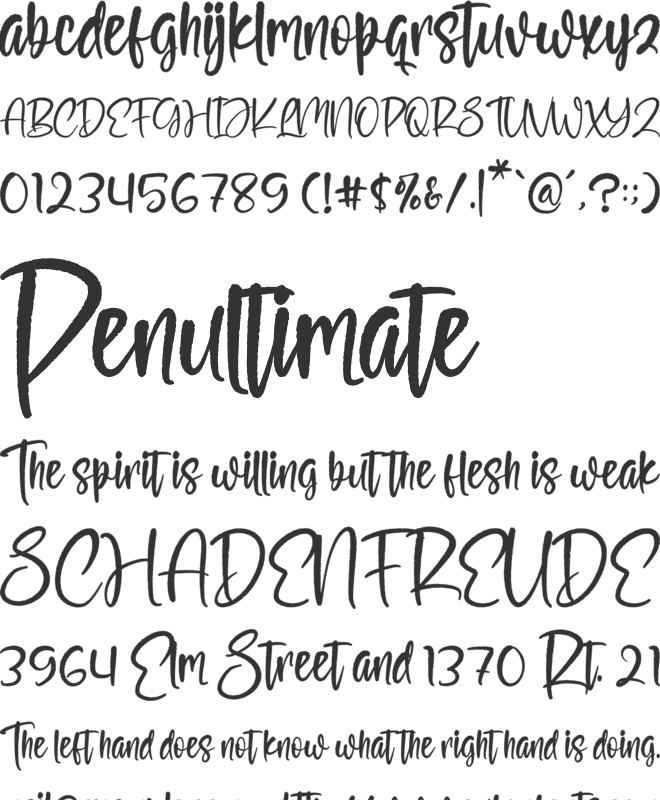 Storiesky font preview