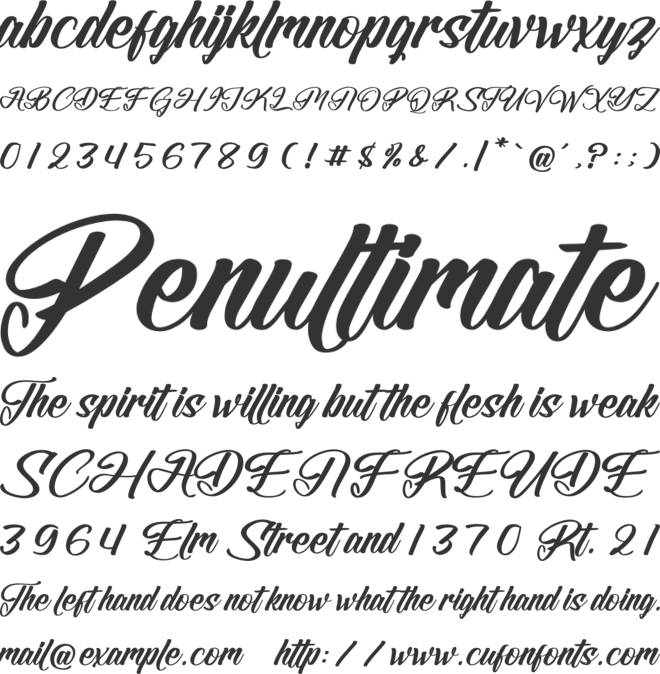 Beautiful Reluxes font preview