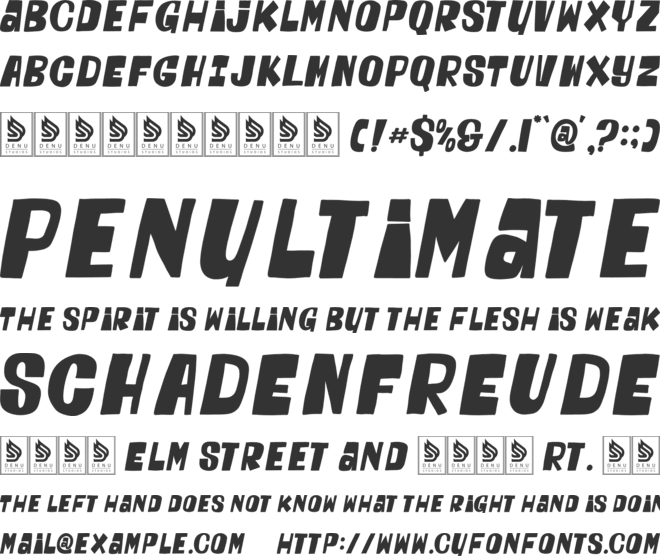 Wobble Kraft font preview