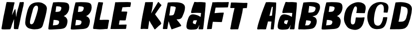 Wobble Kraft font download