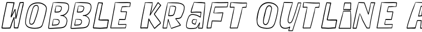 Wobble Kraft Outline font
