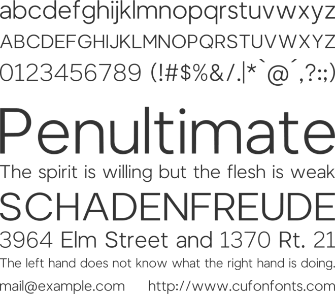 Velique Sans font preview