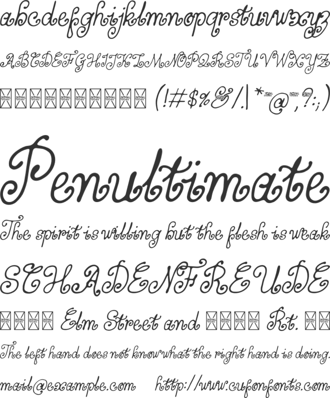Nenakis font preview