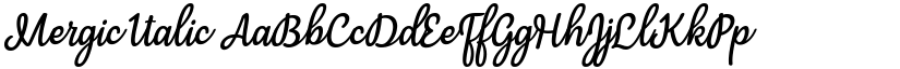 Mergic Italic font