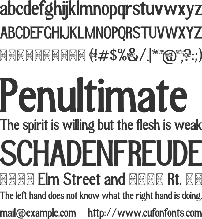 Lifoske font preview