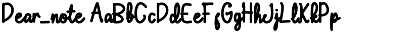 Dear_note font download