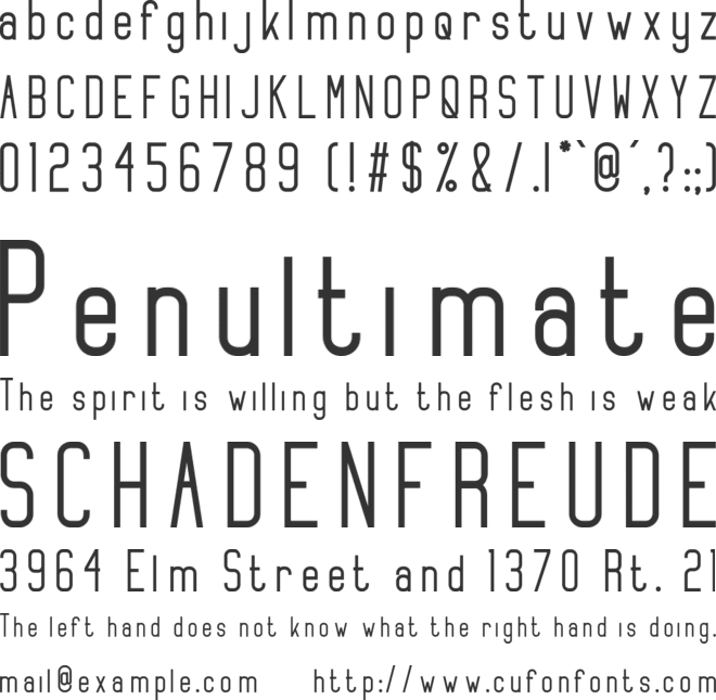 SKYLINE font preview