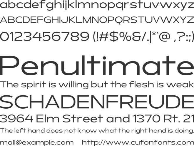 Propilen font preview