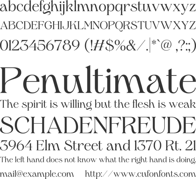 Gerstein font preview