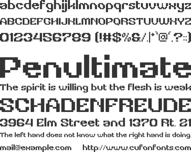 Error State font preview