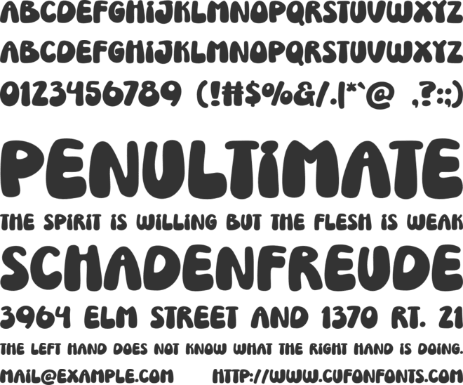 Bigbelow font preview