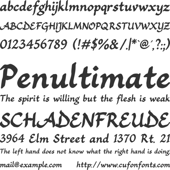 Amberlyn Personal Use Only font preview